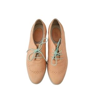 Wolverine 1883 Oxford Brogues Nubuck Leather Lace Up Pale Orangey Peach Colour